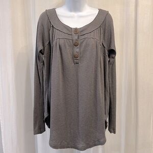 We The Free Soft Grey Waffle Tunic M